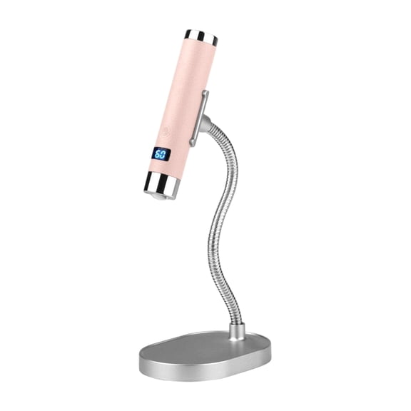 Handheld Mini Nail Lamp,Portable Flash Cure Light with Upgraded Magnetic Stand & Smart Sensor - Rechargeable Nail UV Light Fast Curing Gel Nails at Salon,Home & Travel ,Pink