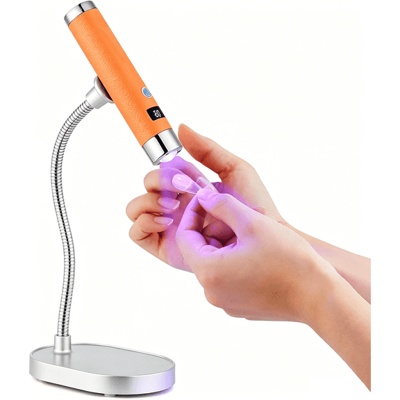 Handheld Mini Nail Lamp,Portable Flash Cure Light with Upgraded Magnetic Stand & Smart Sensor - Rechargeable Nail UV Light Fast Curing Gel Nails at Salon,Home & Travel