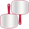 thumbnail image 1 of Handheld Mirror, Portable Hand Mirror with Hanging Hole in Handle, Pink 7.4" W x 10.4" L, 1 of 5
