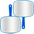 thumbnail image 1 of Handheld Mirror, Portable Hand Mirror with Hanging Hole in Handle, Pink 7.4" W x 10.4" L, 1 of 5