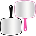 thumbnail image 1 of Handheld Mirror, Portable Hand Mirror with Hanging Hole in Handle, Pink 7.4" W x 10.4" L, 1 of 5