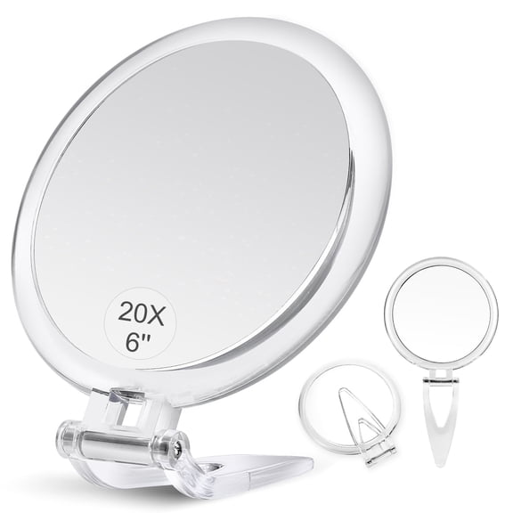BBeauty Planet 6 Inch 20X Magnifying Mirror, Two Sided Mirror, 20X/1X Magnification