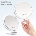 thumbnail image 1 of Handheld Mirror with Handle,6" Round Double Sided Portable 30X Magnifying Travel Mirror Set,B Beauty Planet, 1 of 4