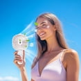 thumbnail image 1 of Handheld Mist Fan with 3 Speeds, USB Rechargeable Portable Spray Fan, Face Moisturizing Cooling Fan for Office, Home, Outdoor Use, Compact Travel Design, 1 of 6