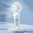thumbnail image 1 of Handheld Mist Fan, Portable Spray Fan, Handheld Cooling Fan with 800 mAh Battery Operated for 12-Hour Battery Life, Summer Cooling Fan for Beach Travel Outdoors Makeup, 1 of 9