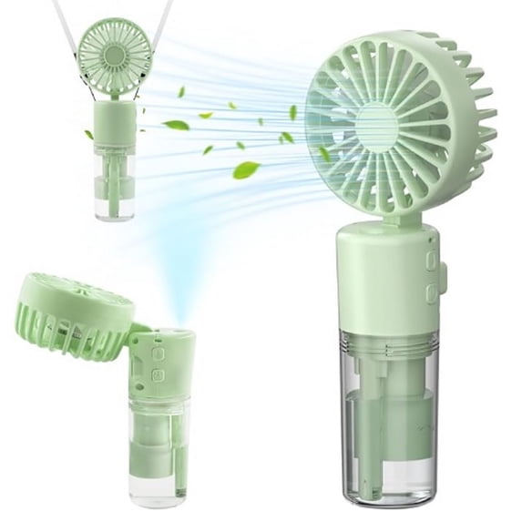 Handheld Misting Fan, Multi-purpose for Portable Mini Mister Neck Fan, 1500mAh Desk Fan, 4 Speed Adjustable, Suitable for Women, Home, Office, Travel