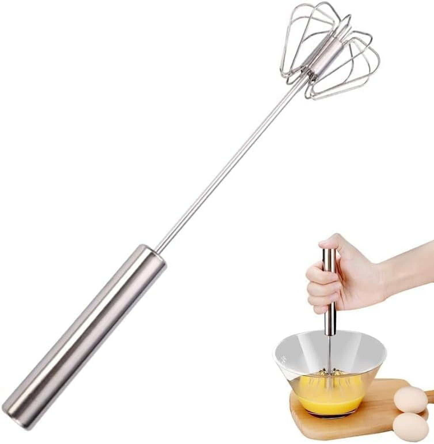 Handheld Mixer, Stainless Steel Semi-Automatic Whisk, Rotating Semi ...