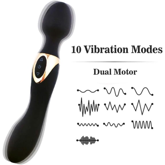 Handheld Multi-Speed Massage Wand, Soft Vibration, Neck and Back Comfort