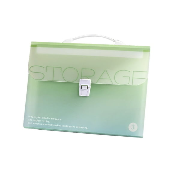 Handheld Organizer Bag Multi-layer Folder Student Test Paper Storage Briefcase File Large Capacity Durable Plastic Lightweight Portable Office School Home Accessories