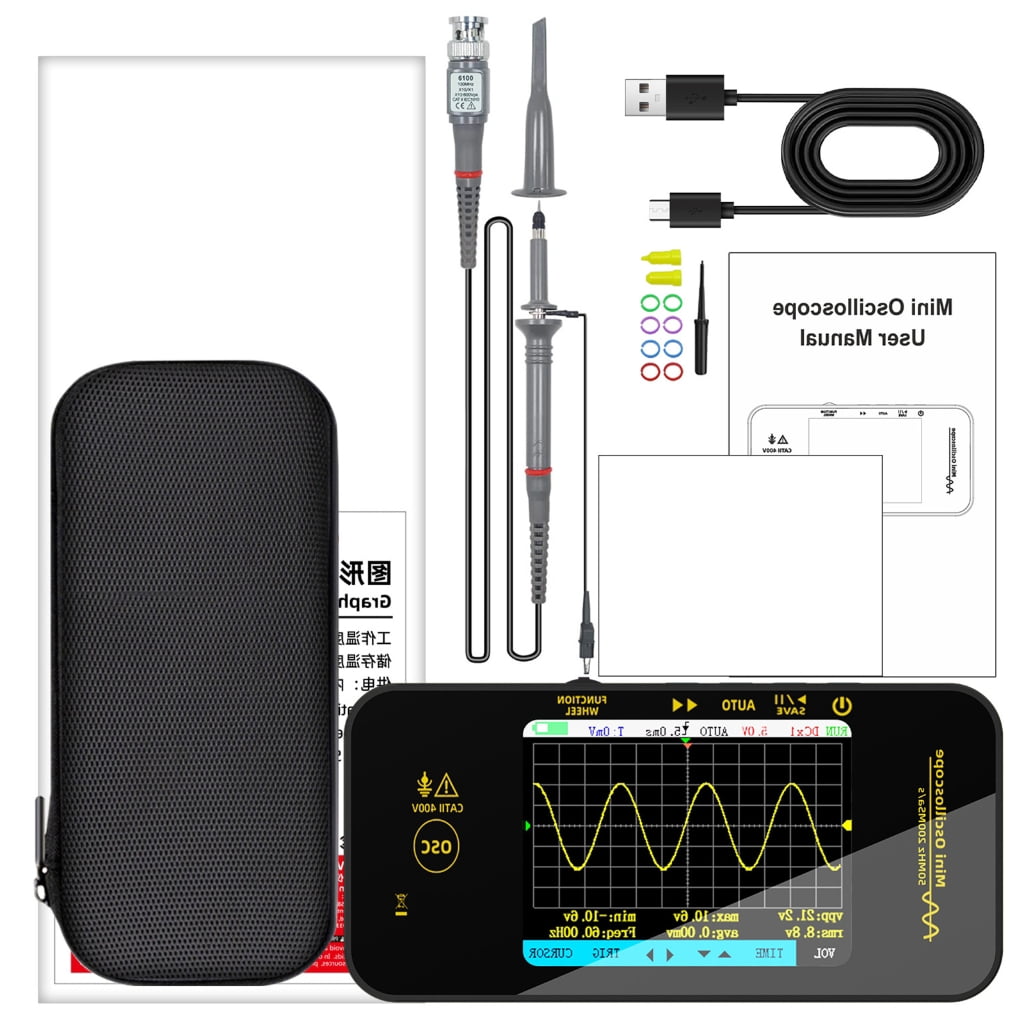 Handheld Oscilloscope Offering 50MHz Broad Bandwidth USB Portable Oscilloscope 200Msps Sampling Rate
