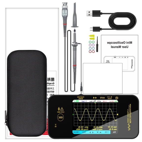 Handheld Oscilloscope Offering 50MHz Broad Bandwidth USB Portable Oscilloscope 200Msps Sampling Rate