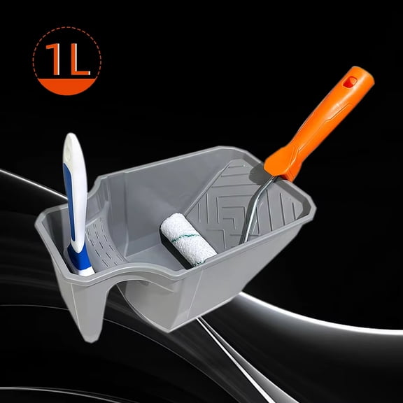 Handheld Paint Cup with Roller Frame - Durable PP Material, Large Capacity, Easy Matching for Brushes & Rollers
