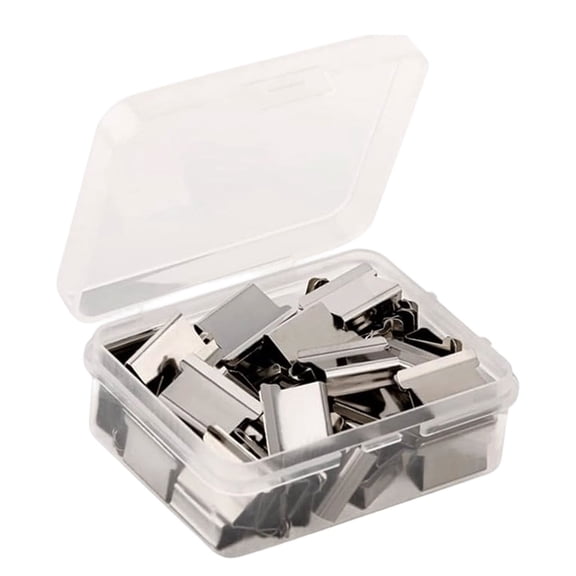 Handheld Papers Clip Dispenser,Portable Paper Clam Clip Dispenser,Mini Push Stapler Paper Clam Clip Dispenser,40 Sheet Capacity,Fast Paper Clipper for Fixing Documents,0.98x4.52 inch(Silver clip)