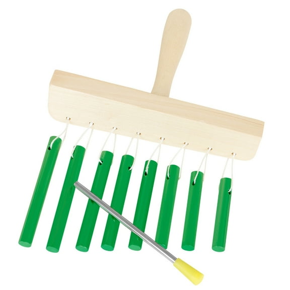 Handheld Percussion Instrument with Wood Frame Practice Windchimes Aluminum Texture for Soloists and Ensemble Players
