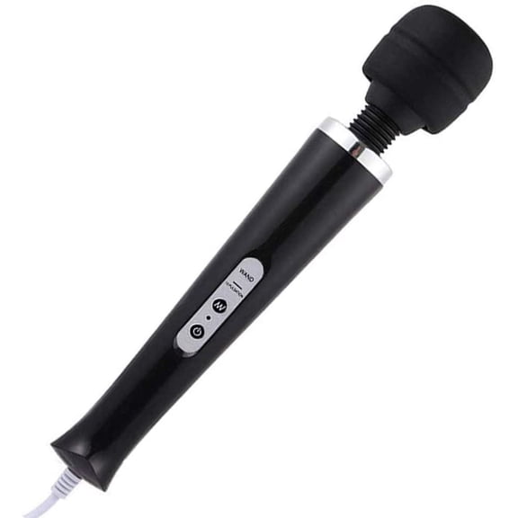 Handheld Personal Wand Massager with 10 Powerful Magic Vibration, Neck Shoulder Back Massage for Deep Muscles Pain Relief-(Black)
