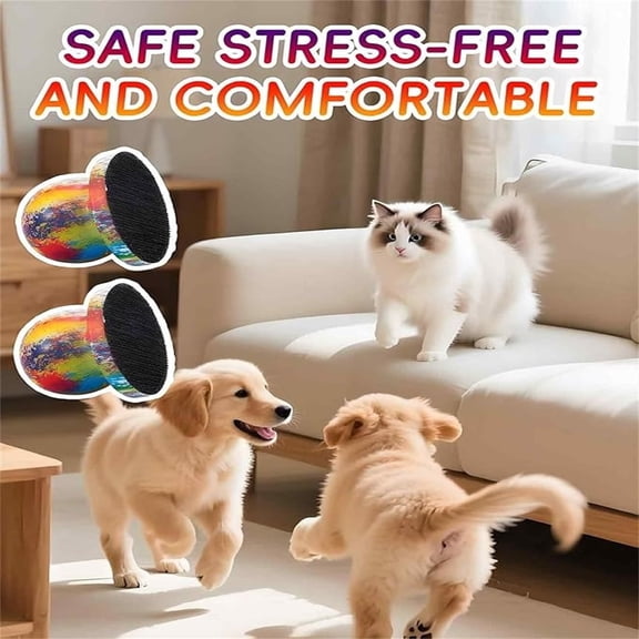 Handheld Pet Nail File Scratcher, Cat Scratching Pads, Pet Grooming Pads, Cat Enrichment Toys, 2.5 Inch Diameter Reusable Round Pet Grooming Scrubber with Extra Replaceable Sand
