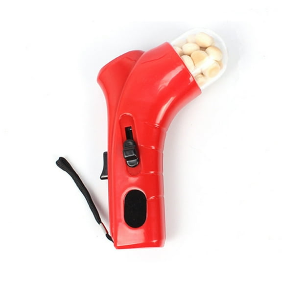 Handheld Pet Treat Launcher Dog Training Tool, Spring-Powered Food Dispenser for Dog Exercise & Obedience Training, Blue/Green/Red/Black Color Options