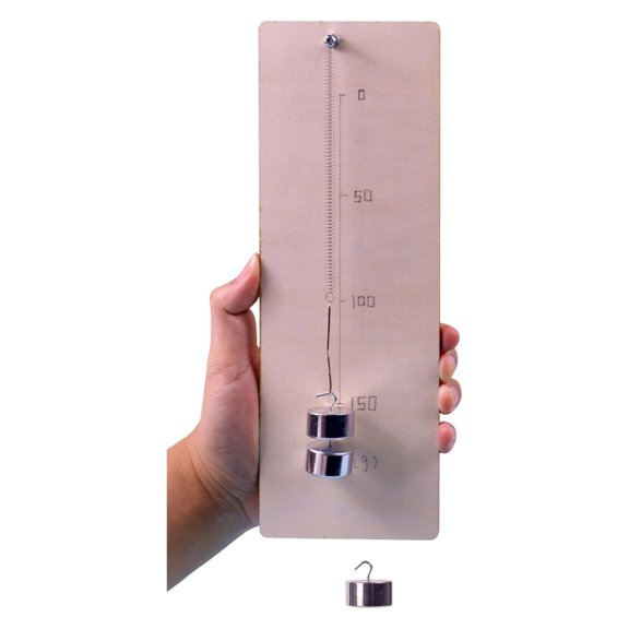 Handheld Physics Force Demonstration Board with Printed Scale for Classroom Experiments and Student Observation