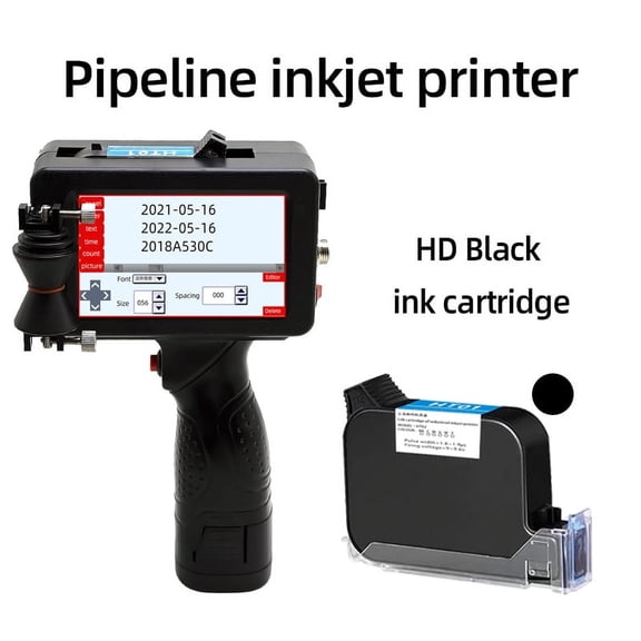 Handheld Pipe Inkjet Printer, Steel Pipe Cable Label Lot Code Machine Portable Printer, Fast Drying Color Fade Resistant ,Crisp, Vibrant Prints