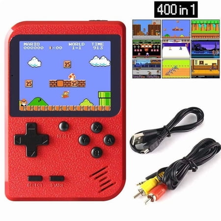 Healthy Diversions Handheld Play Machine Retro Player Red 400 Classical FC Games 2.8-Inch Color Screen 1 Pack