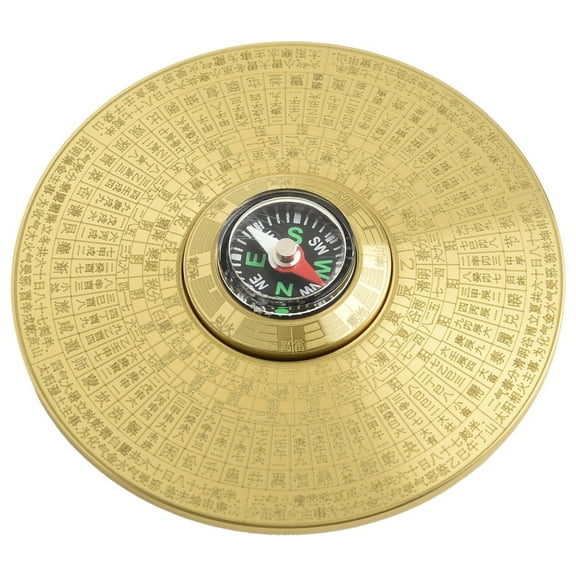 Handheld Pocket Compasses Brass Chinese Style Compasses Hiking Office Home Decor