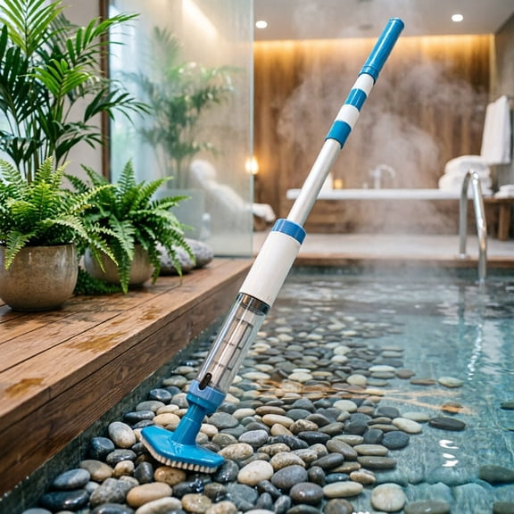 Handheld Pool Vacuum, Cordless Pool Cleaner with Powerful Suction, for Above Ground Pools and Hot Tubs, 65" Telescopic Pole