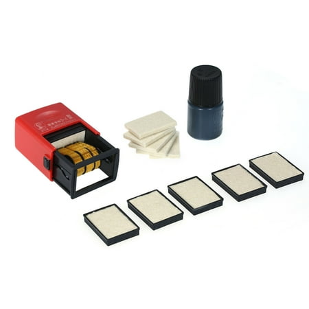 Handheld Portable Date Stamp Printer Quick-Drying Ink Date Printing Coding Machine for Food Plastic Bag Bottle Metal Cans Paper