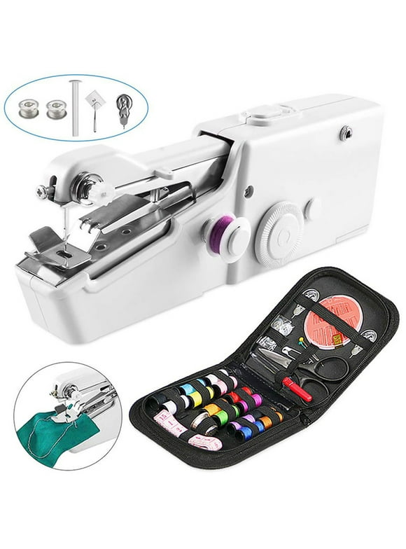 Handheld Portable Electric Sewing Machine Small Mini Sewing Machine White
