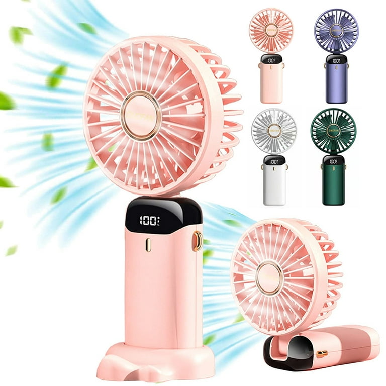 JISULIFE Handheld Portable Fan [20H Max Cooling Time] Mini Hand Fan,  4000mAh USB Rechargeable Personal Fan with 3 Speeds for