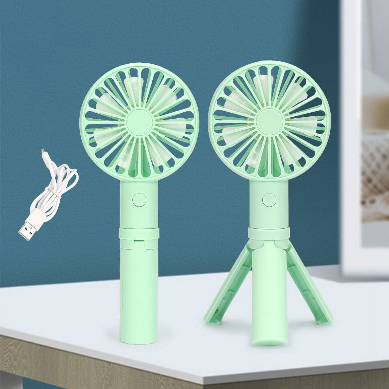 Handheld Portable Fan Mini Hand Fan, USB Rechargeable Personal Fan, Small Fan with 3 Speeds for Travel/Commute/Makeup(1 pack) - image 1 of 6