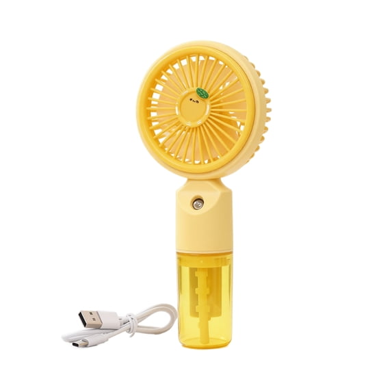 Handheld Portable Fan USB Rechargeable Fan(Yellow)
