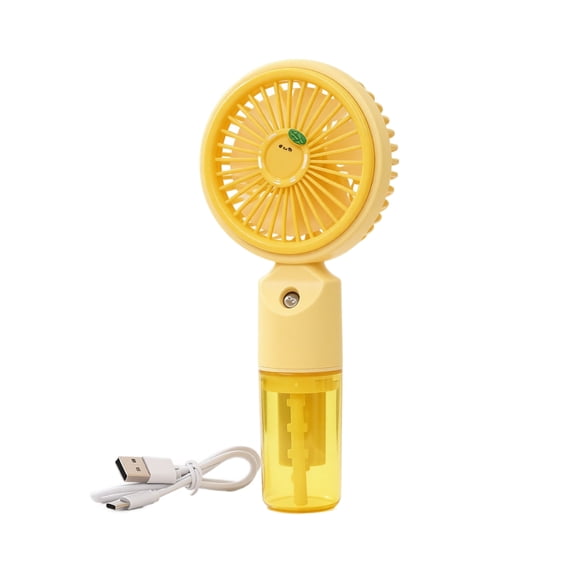 Handheld Portable Fan USB Rechargeable Fan(Yellow)