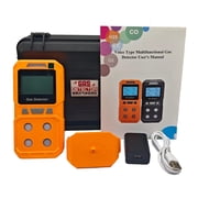 Handheld Portable High Precision 4-in-1 Gas Detector - Combustible & Toxic Hazardous Gas Meter O2 CO H2S Analyzer Rechargeable