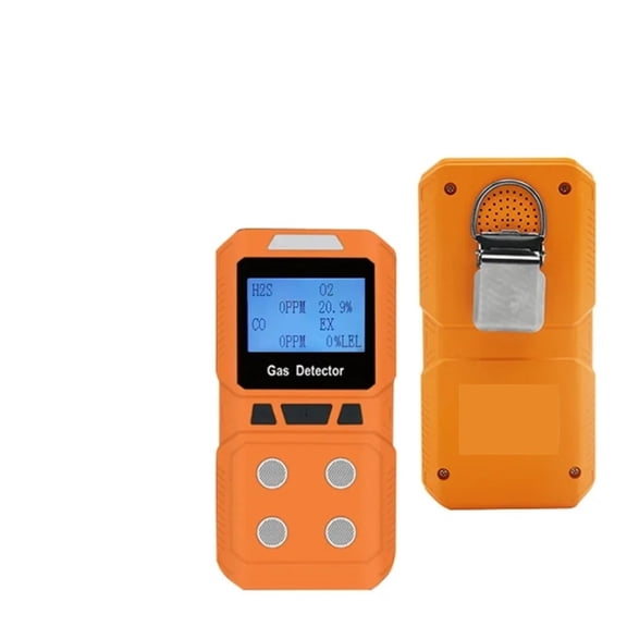 Handheld Portable High Precision 4-in-1 Gas Detector - Combustible & Toxic Hazardous Gas Meter O2 CO H2S Analyzer Rechargeable