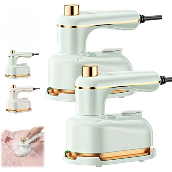 Handheld Portable Mini Steam Iron, 2-in-1 Vacuum Steamer for Clothes, Titanium Soleplate for Clothes, Dry Wet Ironing, Compact for Business Trip Vacation