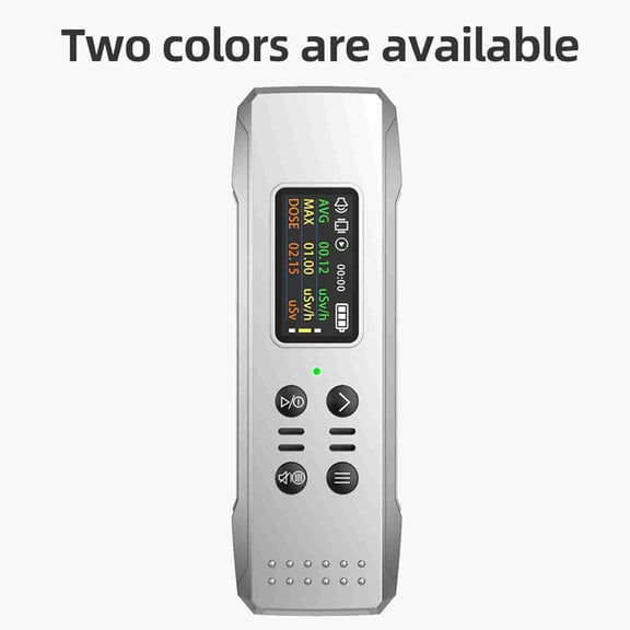 Handheld Portable Nuclear Radiation Detector & Geiger Counter, 0.96 inch TFT Color Display Precision Dosimeter Tool for Environmental Testing and Home Radioactive Material Alarms (White)