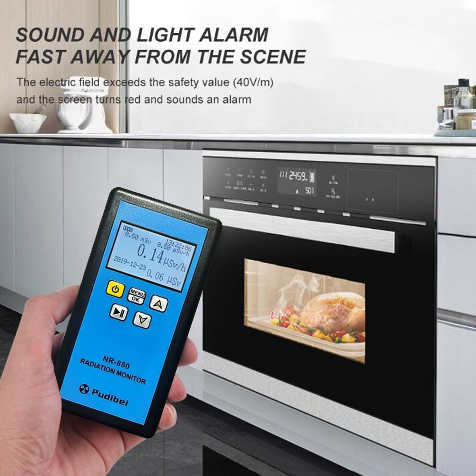 Handheld Portable Radiation LCD Display Household Radioactive Tester