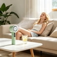 thumbnail image 1 of Handheld Portable Turbo Fan with Ice Cooler, Rechargeable Personal Fan Small Pocket Fans for Travel/Outdoor/Home/Office, Adjustable Wind Speed Lasting Battery, 1 of 6