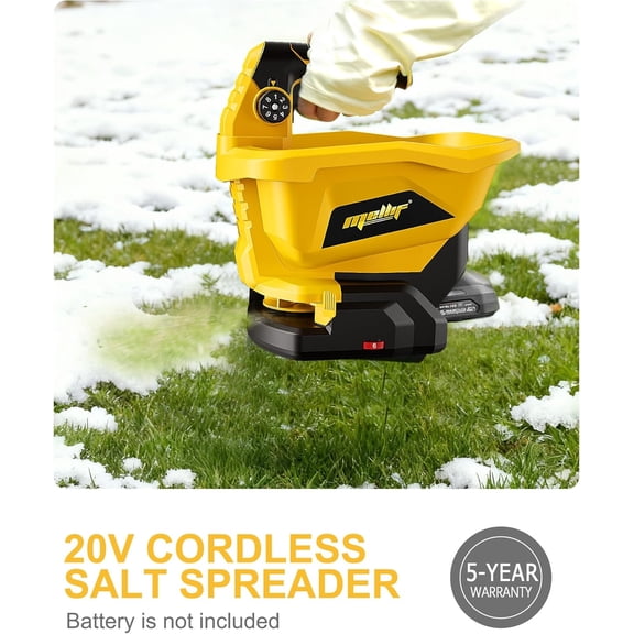 Handheld Power Spreader Compatible with Dewalt 20V Battery(Tool Only), Cordless Seed Spreader Available Year-Round, Electric Lawn Spreaders for Grass Seed, Fertilizer, Salt, Ice Melt, Feed