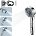 thumbnail image 1 of SDXMG Handheld Pressurized Shower Head Set, Four Spray Mode Ion Shower Heads, with On/Off Switch, Filter Shower Massager with Hose and Adjustable Hard Water Bracket, 1 of 5