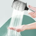 thumbnail image 1 of Handheld Pressurized Showerhead, 4 Adjustable Modes, Large Panel for Wide Coverage, Plastic Material, Sailor Style, Household Use, 1 of 6