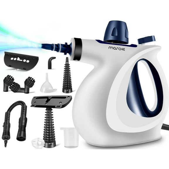 Handheld Pressurized Steam Cleaner with 11-Piece Accessory Set, Multi-Surface Steamer for Cleaning, All Natural Steam Cleaner for Home, Upholstery, Car, Floor, Kitchen and More