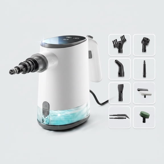 Handheld Pressurized Steam Cleaner, 15s Fast Heat, Adjustable Steam, 650mL Tank, Multi-Surface Cleaner for Kitchen, Bathroom, Car & Furniture