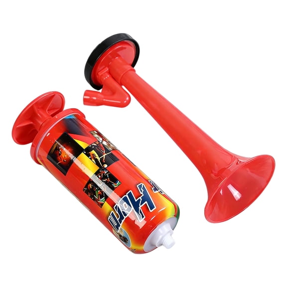 Handheld Pump Action Air Horn for Sporting Events, Portable Loud Noise Maker for Soccer Football Games and Boating Safety, Eco-Friendly Non-Aerosol, 4 Vibrant Colors Available