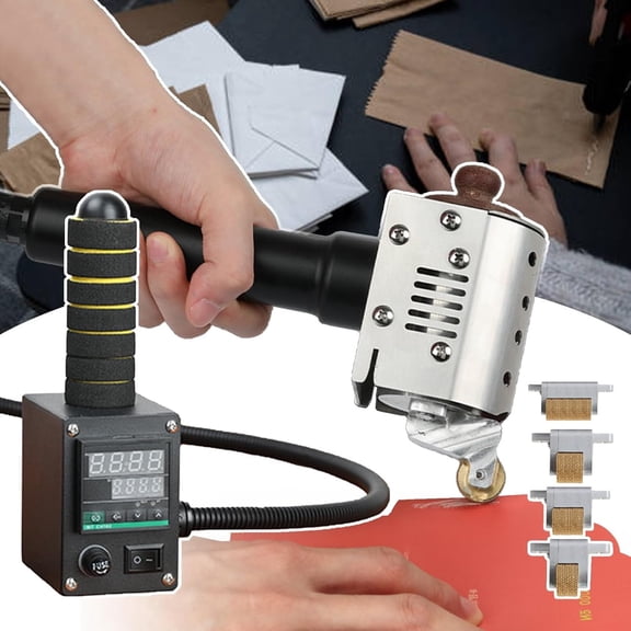 Handheld Push Hot Melt Glue Roller Machine for Packaging/Fabric/Leather Bonding-Commercial,Portable Digital Display Gluing Machine - Real Time Temperature Observation,4 Glue Heads