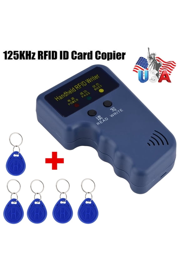 Handheld RFID ID Card Copier Key Reader Writer Duplicator 125KHz+5PCS Tags US