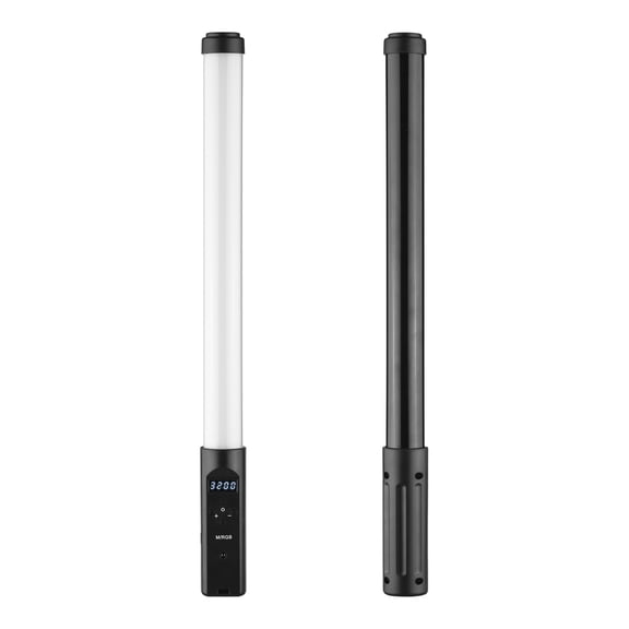 Handheld RGB Tube Light LED Video Wand 3200K-5500K Dimmable 9 Colorful Lighting Effects Built-in Battery with Remote Control for Vlog Live Streaming Product Portrait Photography