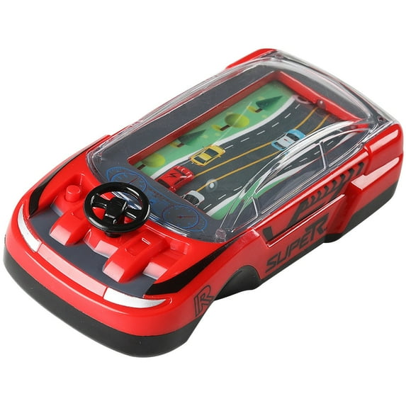 Handheld Racing Console - Portable Driving Simulator with Multiple Tracks for 4-6 Years