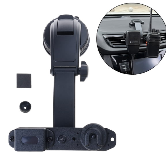 Handheld Radio Mount for Vehicles Easy to Install Suction Cup Support Hand Microphone Stand for Communication Devices