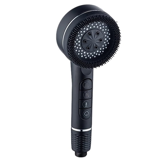 Handheld and Rainfall Shower Head Combo, 5 Mode Showerhead with Click Water Release Pause Button, Detachable Hose with LED Light and Bluetooth Speaker, Bathroom Shower Accessory Set